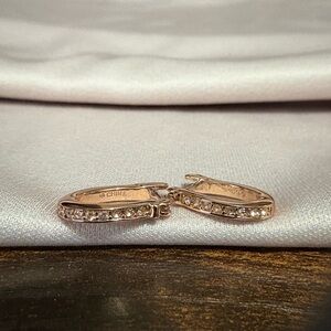 Coach Elegant Rose Gold Hoop Earrings